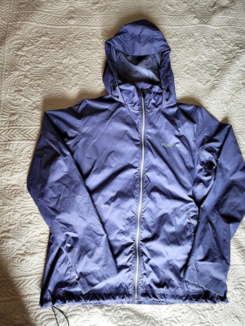 Columbia Switchback Rain Jacket Hooded Purple Women's XL Excellent Condition